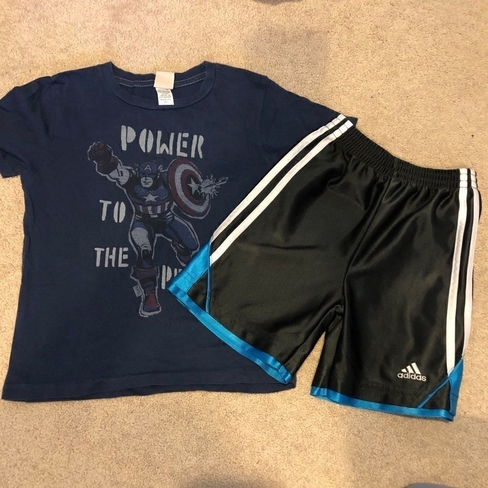 Junkfood T-Shirt and Adidas Shorts